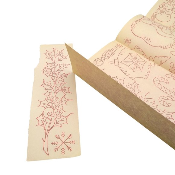 Vintage Happy Christmas Transfer Patterns, MCM Workbasket Iron On Transfers - Picture 4 of 4